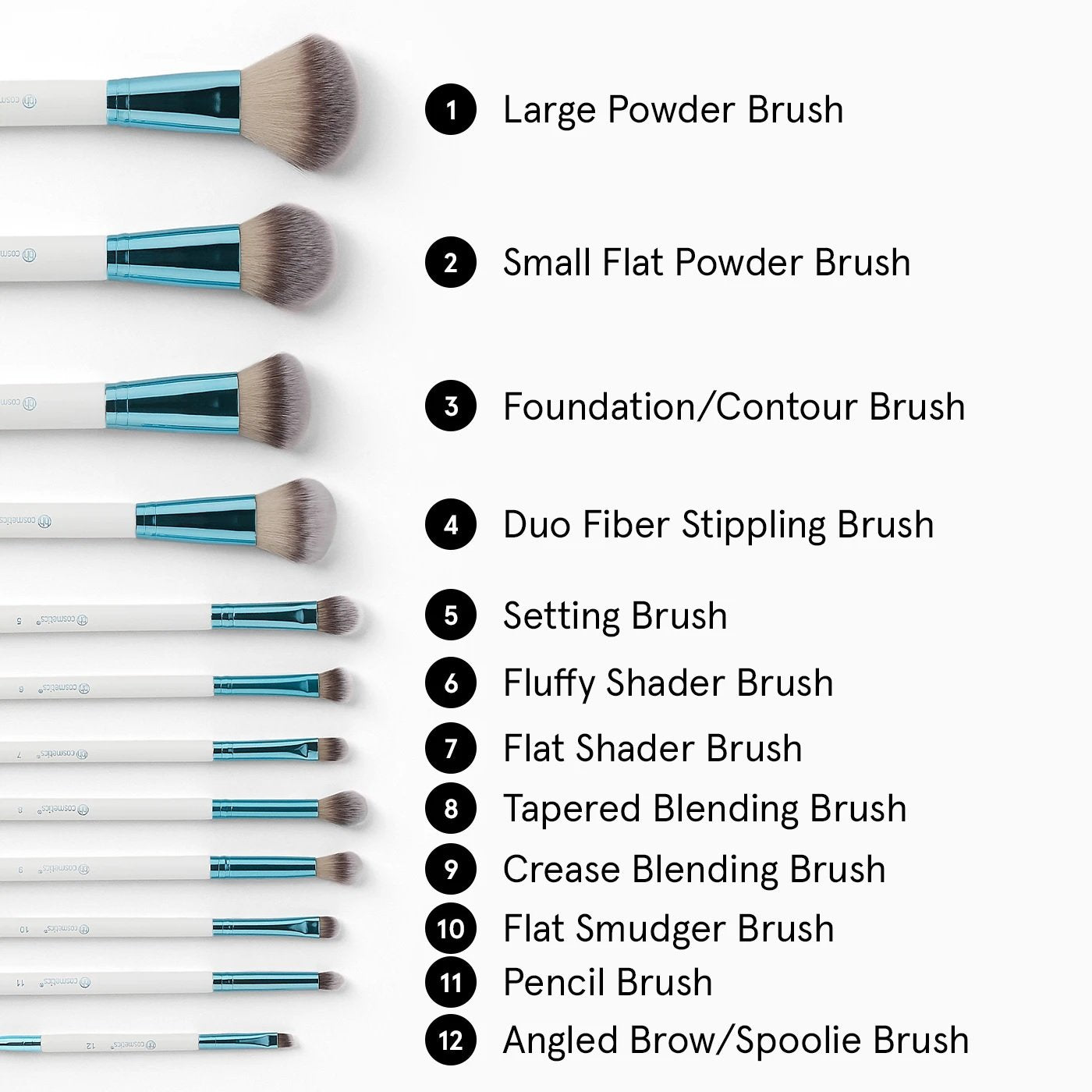 BH Cosmetics- Poolside Chic 12 Piece Brush Set – Indulge Corner