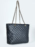 BLACK QUILTED SHOULDER BAG